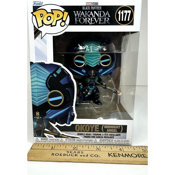 Funko Pop! OKOYE Midnight‎ Angel Marvel Black Panther Wakanda Forever 1177 NEW - Picture 7 of 9